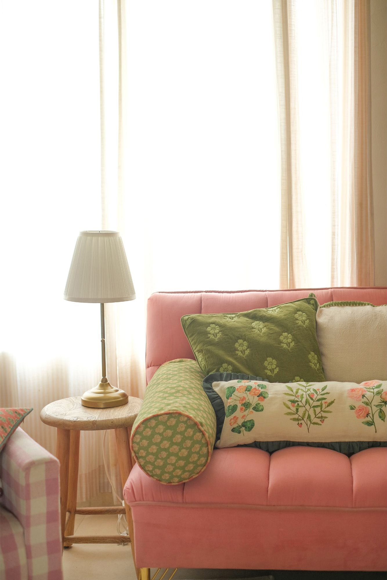 Lucia Forest Green Embroidered Velvet Cushion Cover