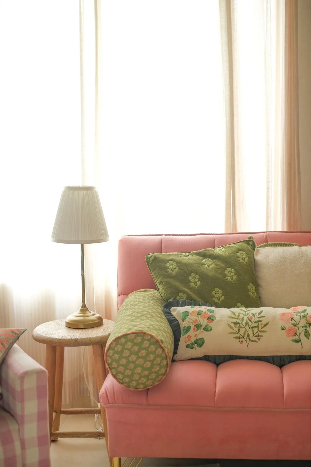 Lucia Forest Green Embroidered Velvet Cushion Cover SanctuaryLiving