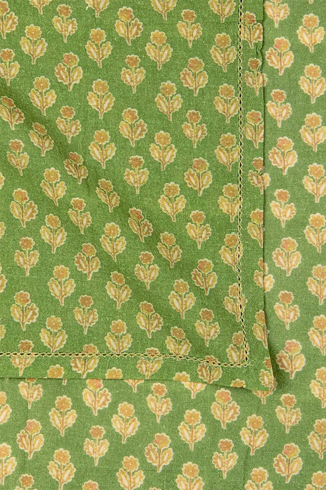 Viola Forest Green Cotton Table Napkins-Set of 6 SanctuaryLiving