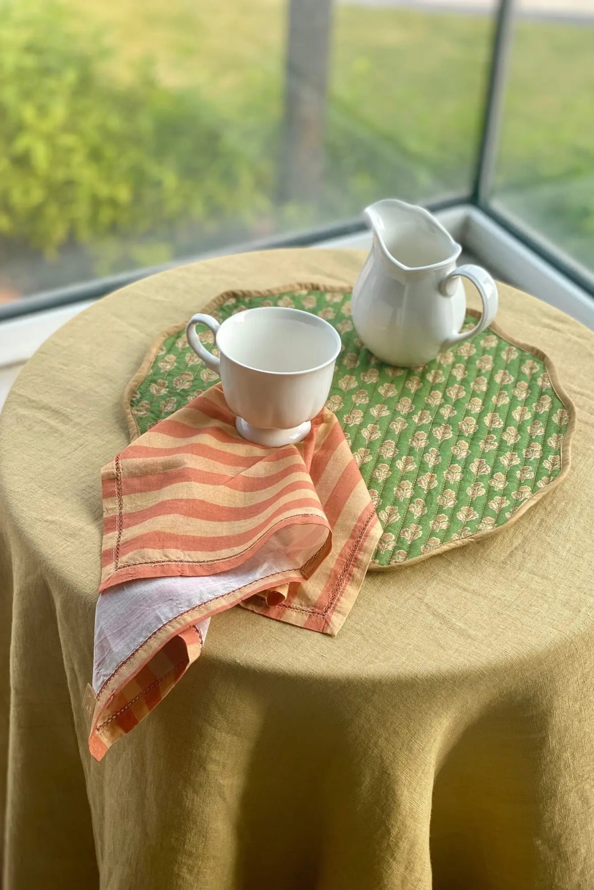 Linea Amber Cotton Table Napkins-Set of 6 SanctuaryLiving