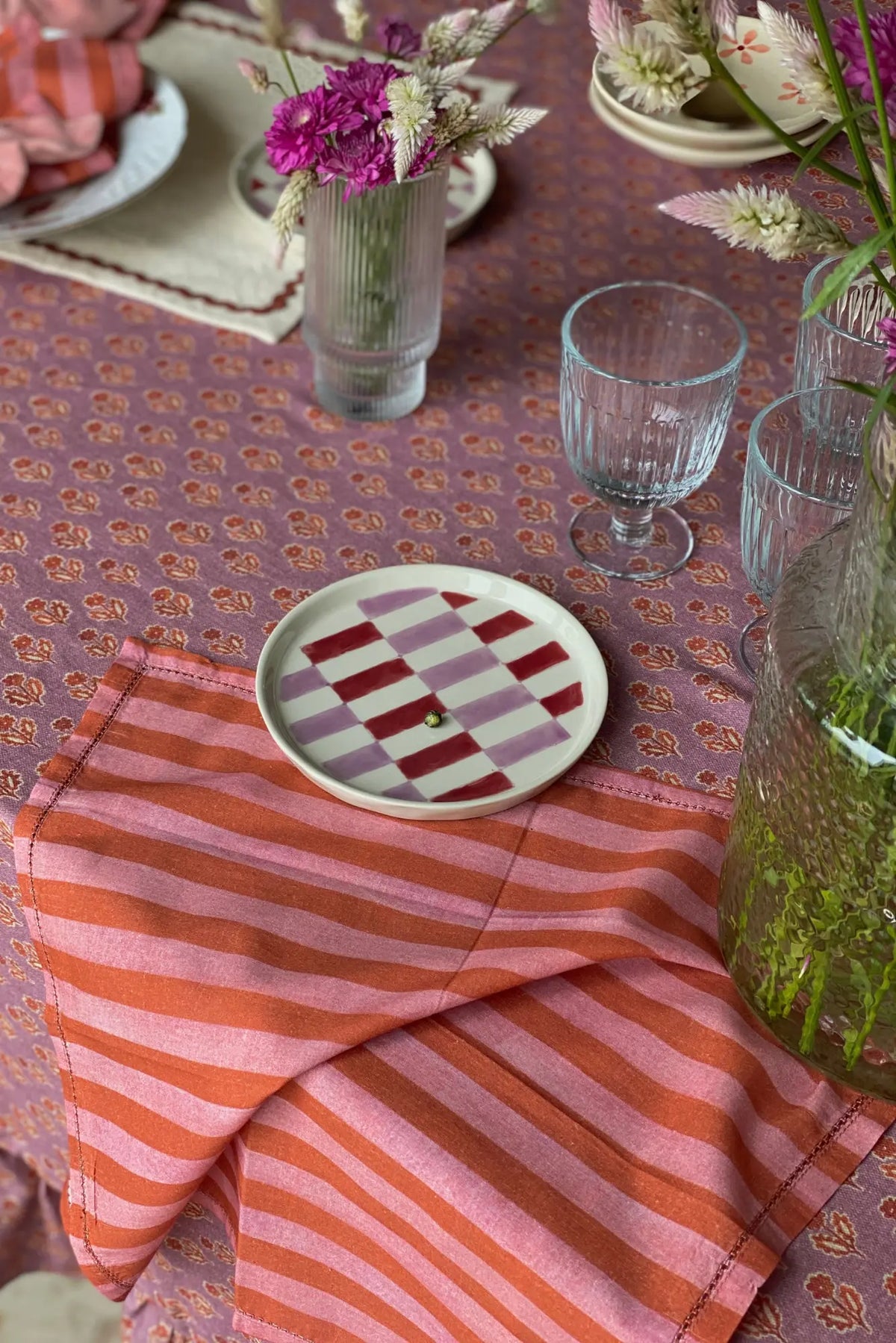 Linea Dusty Rose Cotton Table Napkins-Set of 6 SanctuaryLiving