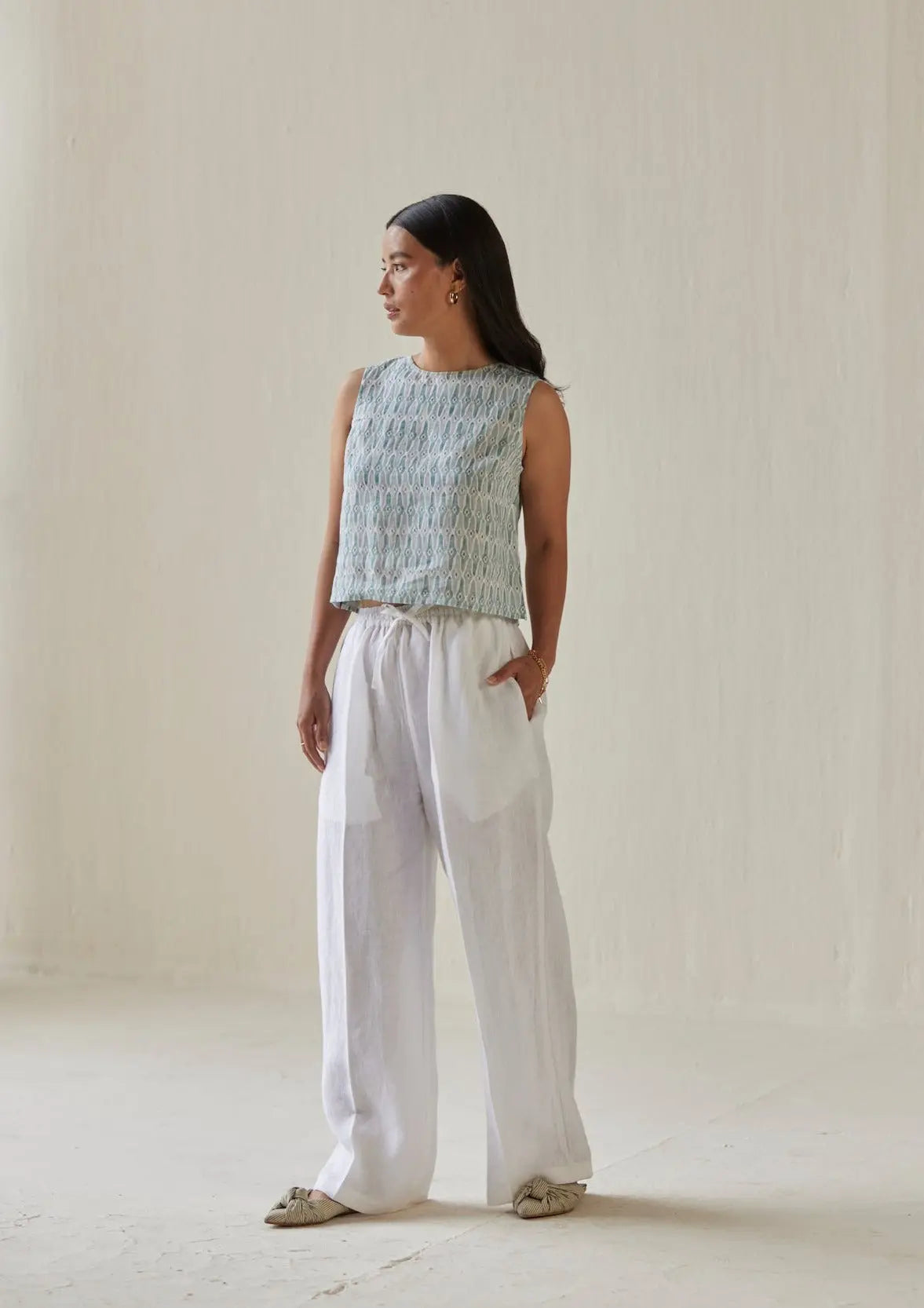 Oasis Linen White Pants SanctuaryLiving