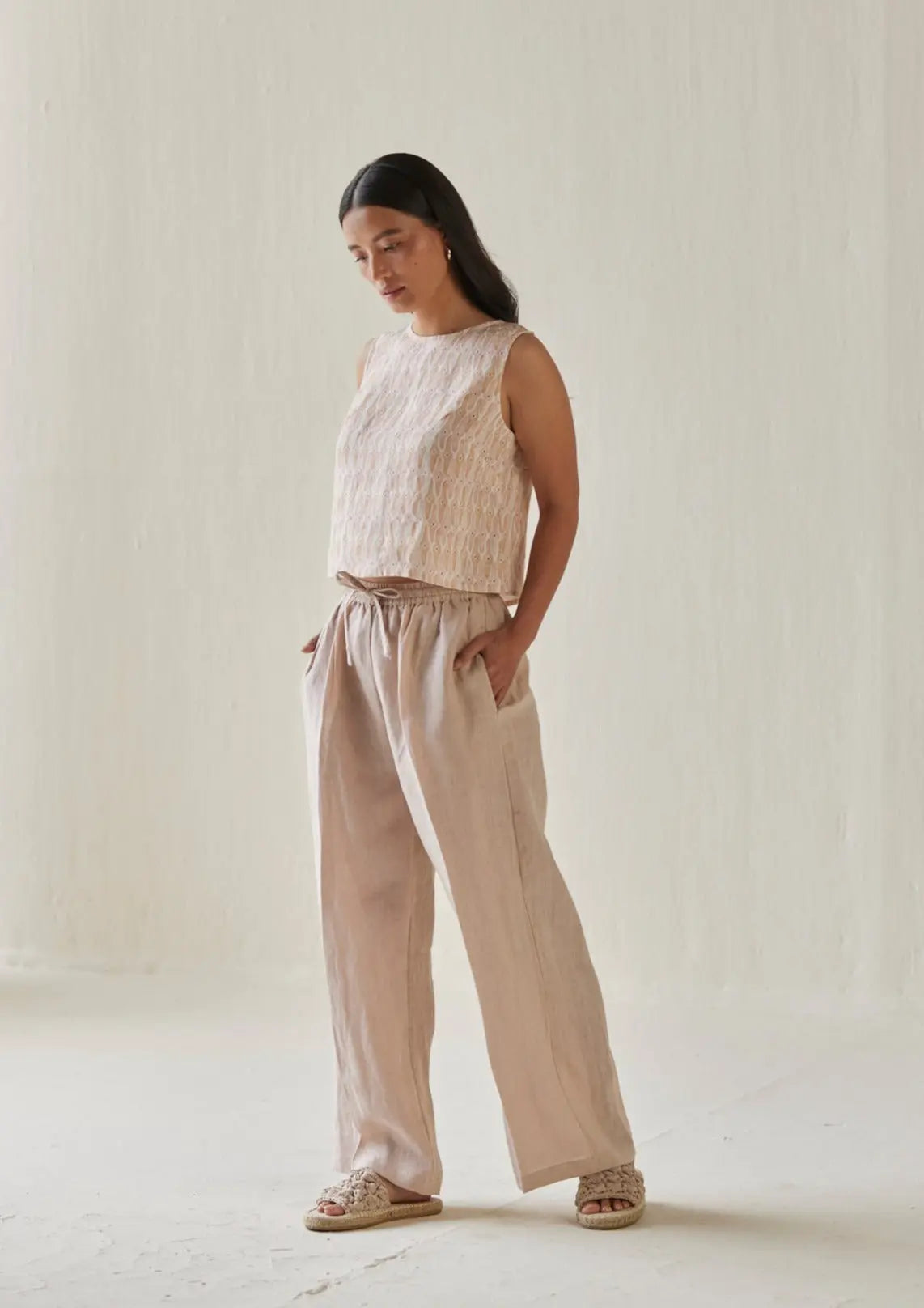 Sakura Mosaic Blush Boatneck Top SanctuaryLiving