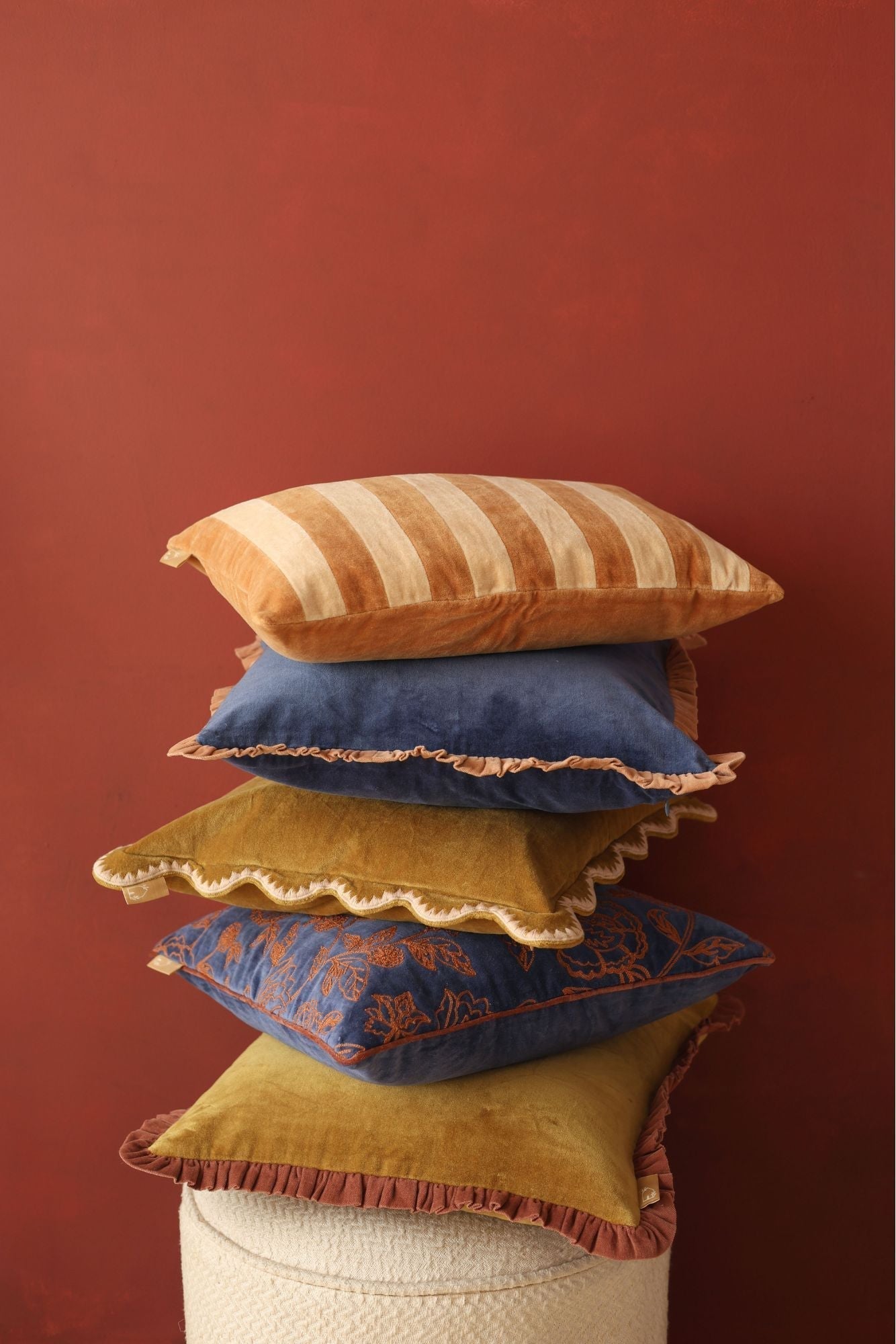 Rosabelle Chintz Cobalt Blue Cushion Cover SanctuaryLiving