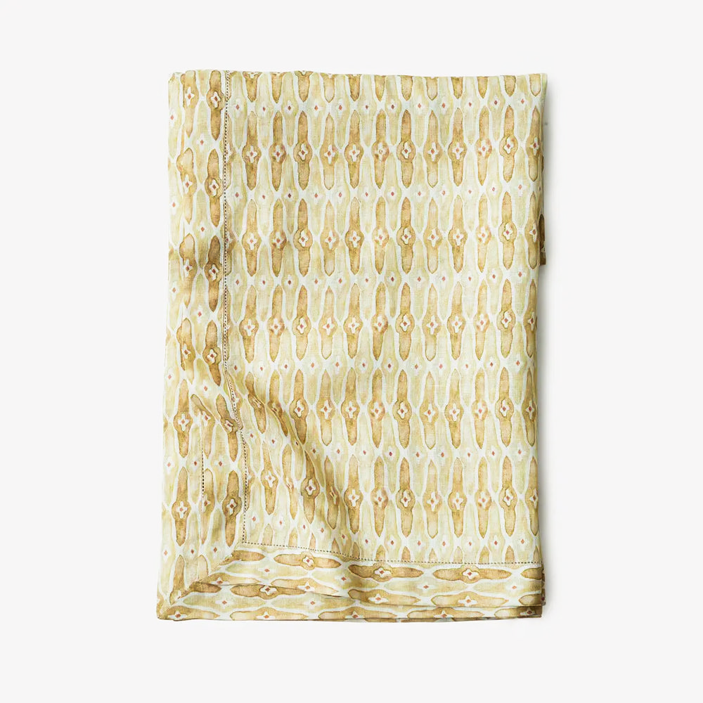 Mosaic Sand Linen Table Cover