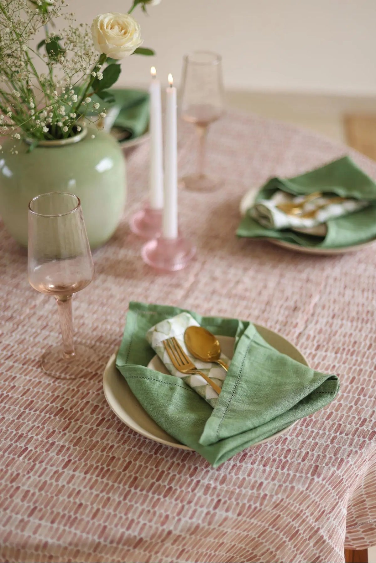 Speckle Spice Linen Table Cover SanctuaryLiving