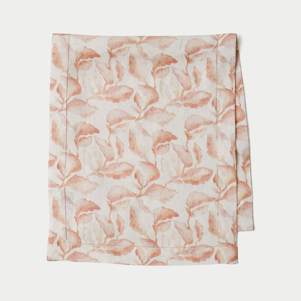 Cascade Blush Linen Table Runner