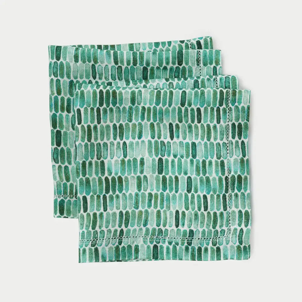Speckle Teal Linen Table Napkins-Set of 2 SanctuaryLiving