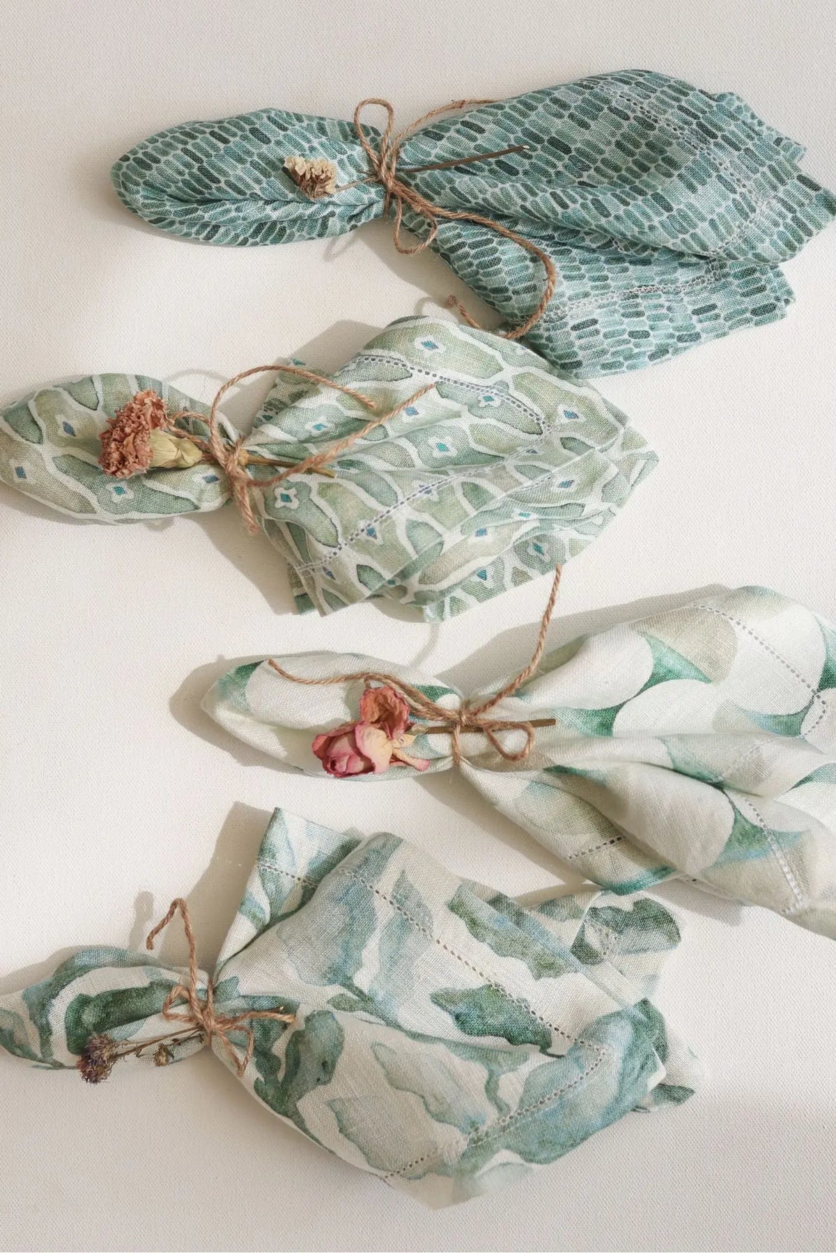 Speckle Teal Linen Table Napkins-Set of 2 SanctuaryLiving