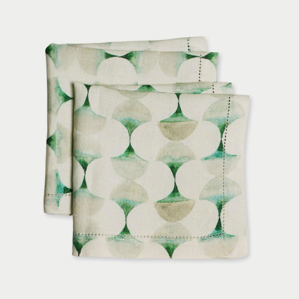 Cove Teal Linen Table Napkins-Set of 2