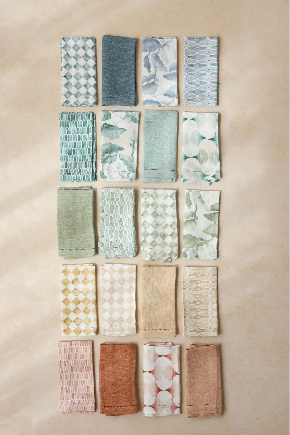 Checker Beige Linen Table Napkins-Set of 2 SanctuaryLiving
