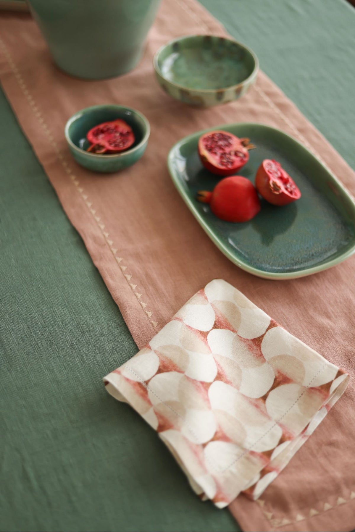 Cove Blush Linen Table Napkins-Set of 2