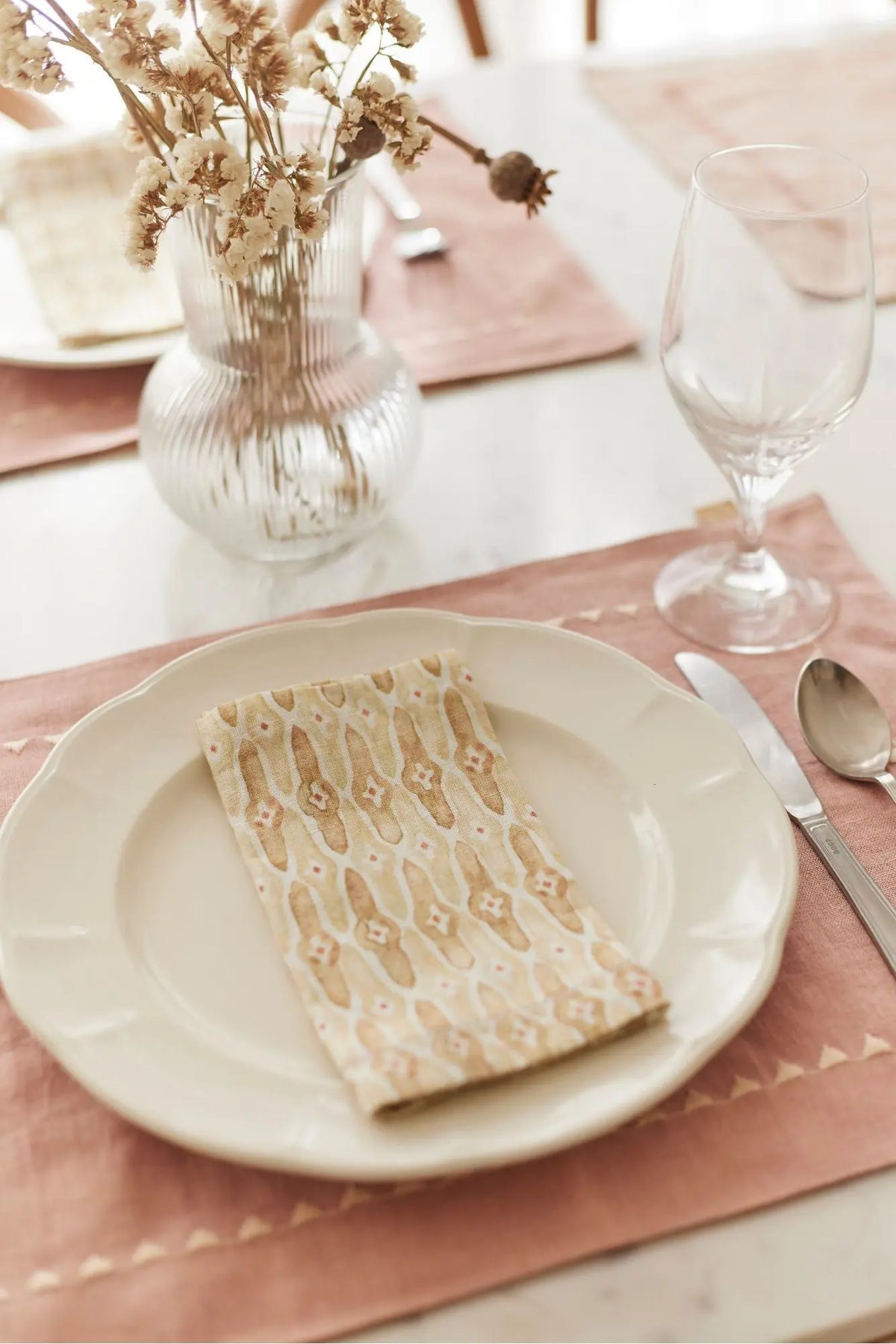 Mosaic Sand Cotton Table Napkins-Set of 6 SanctuaryLiving