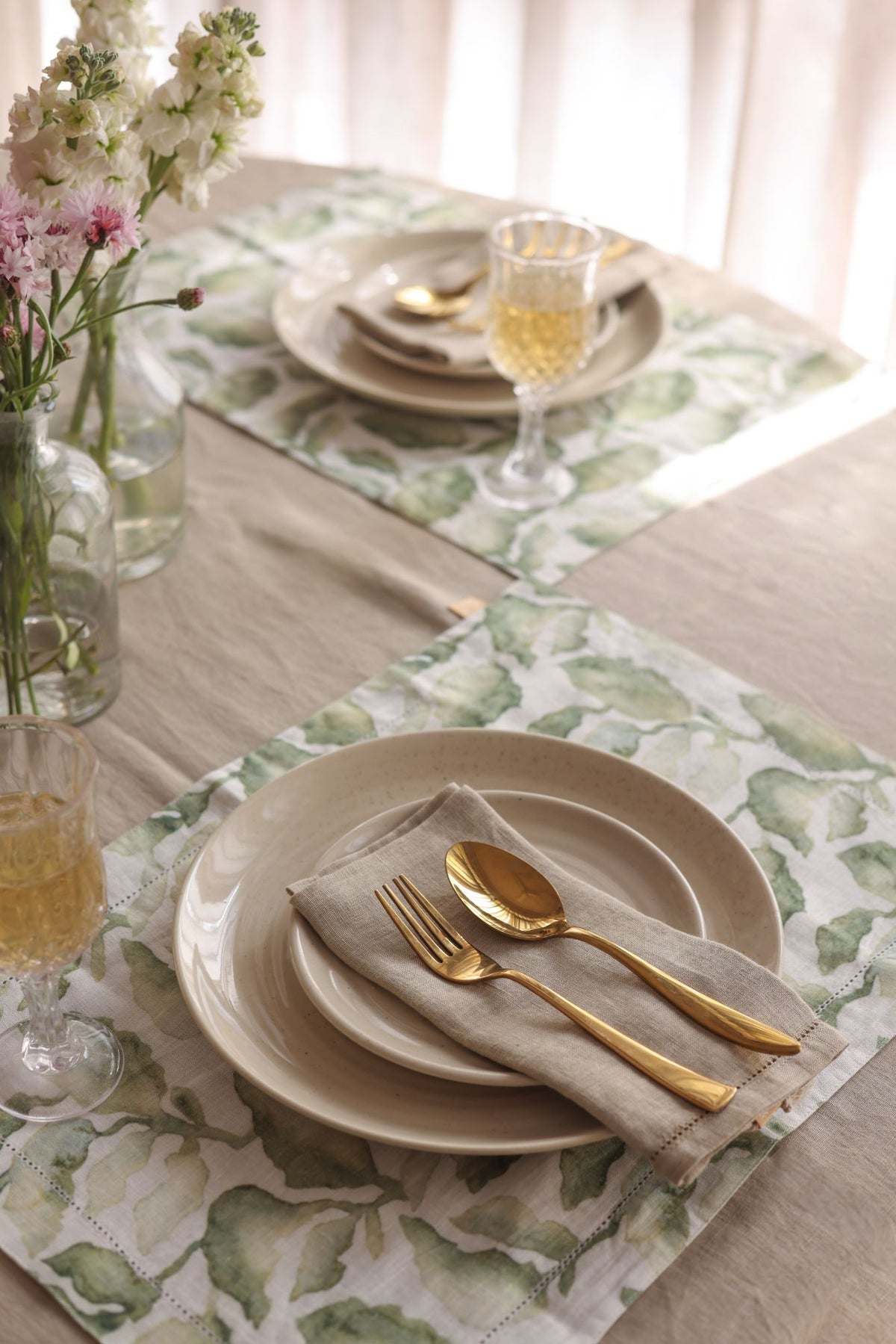 Cascade Green Table Mats-Set of 2