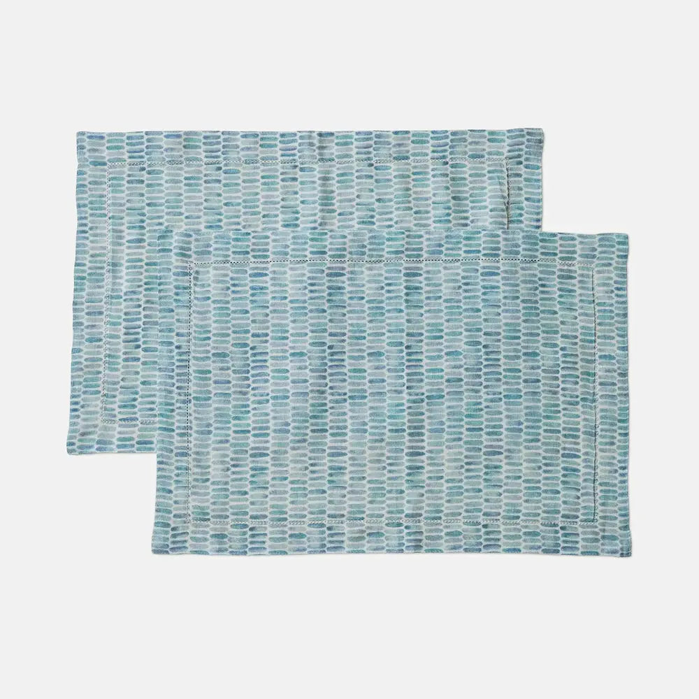 Speckle Blue Table Mats-Set of 2 SanctuaryLiving