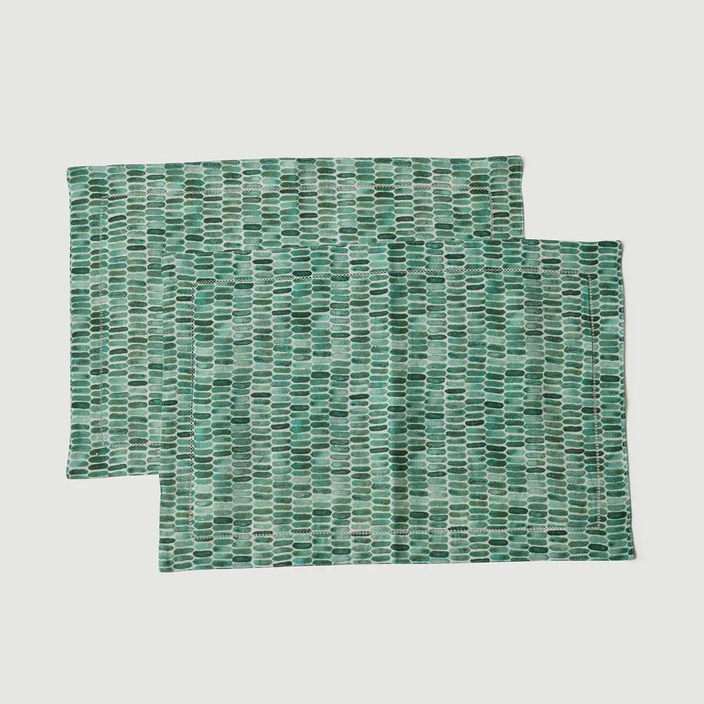 Speckle Teal Table Mats-Set of 2