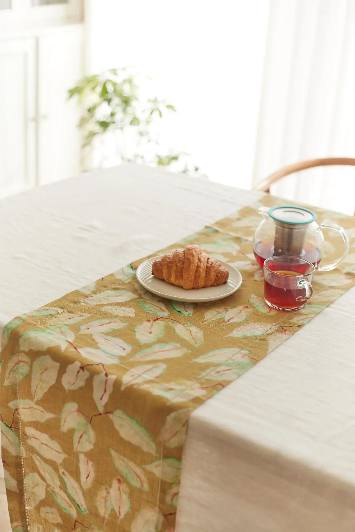 Ivory Linen Table Cover SanctuaryLiving