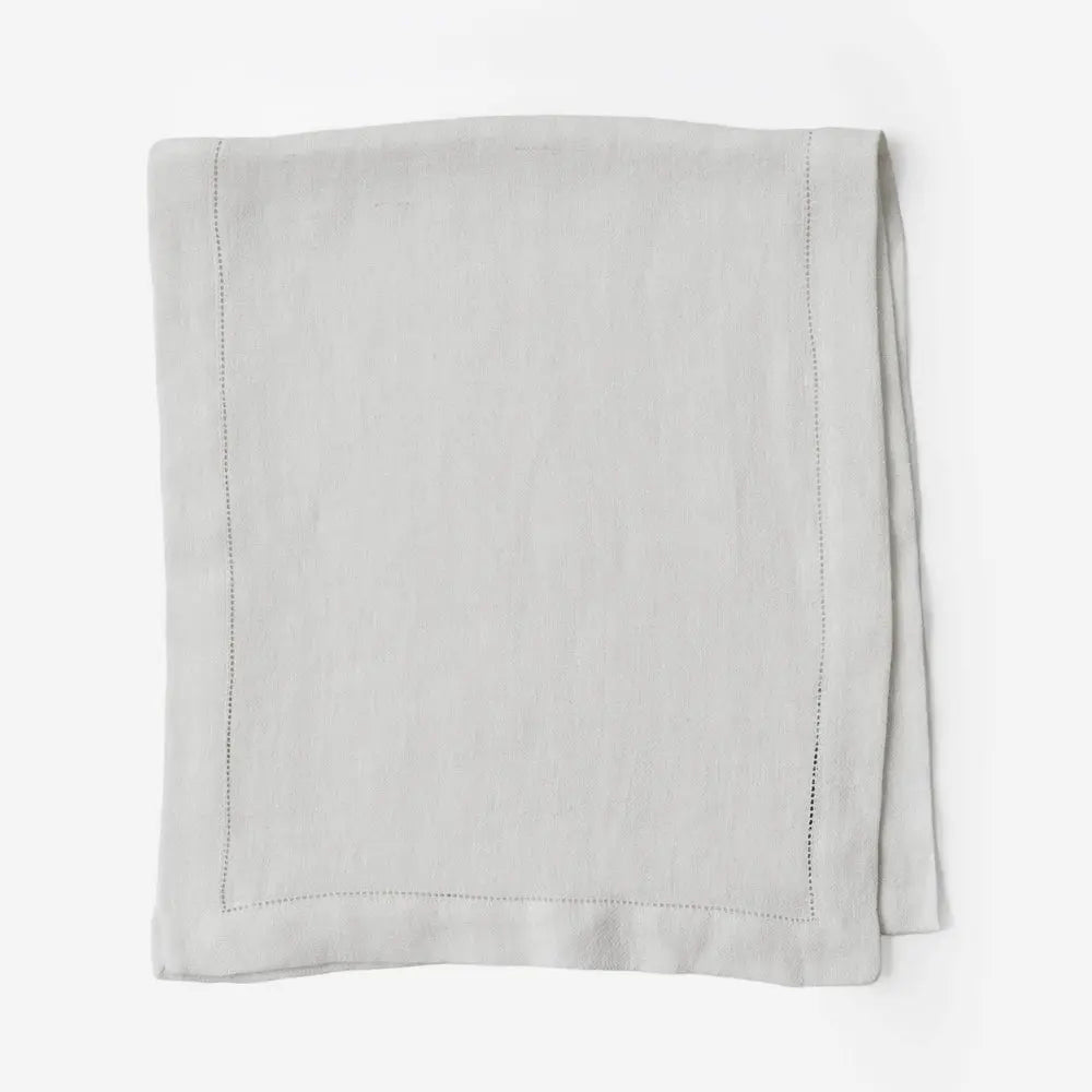Ivory Herringbone Linen Table Runner SanctuaryLiving