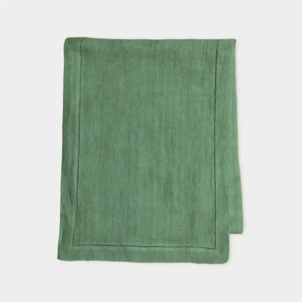 Eucalyptus Herringbone Linen Table Runner SanctuaryLiving