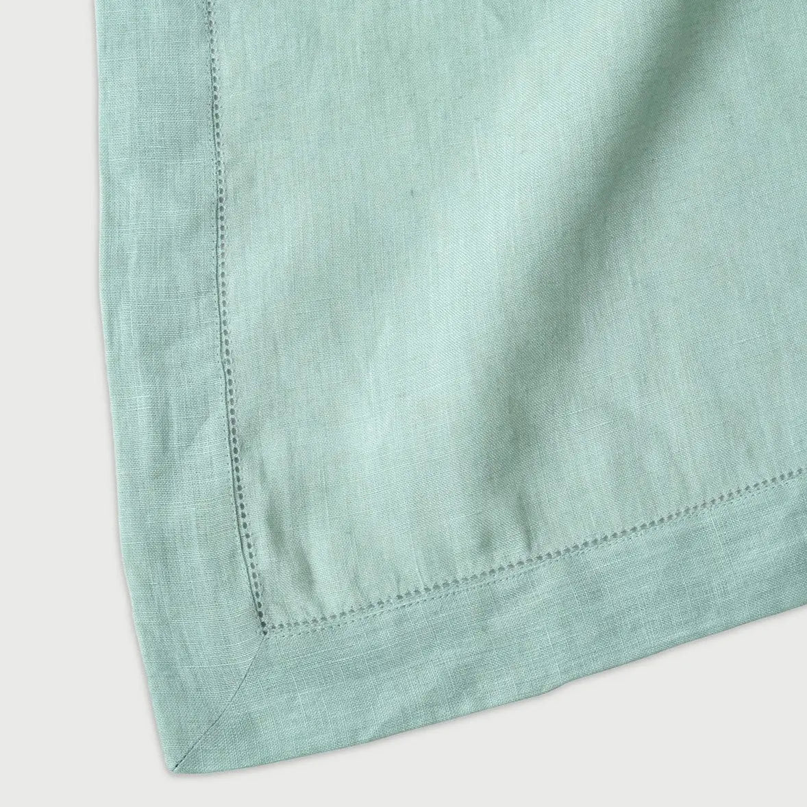 Powder Blue Linen Table Cover SanctuaryLiving