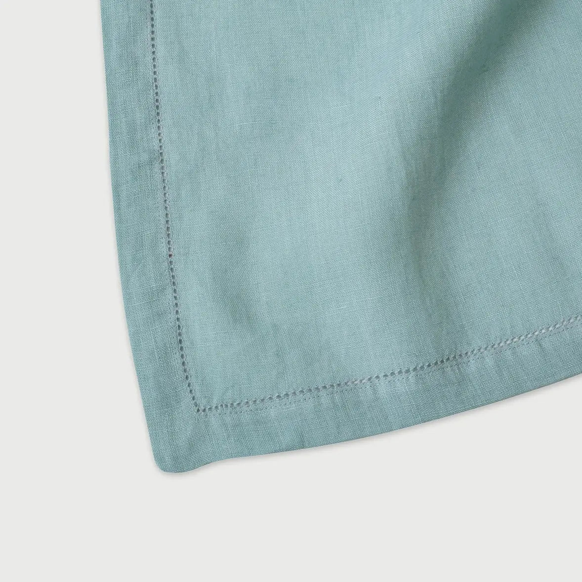 Powder Blue Linen Table Runner SanctuaryLiving
