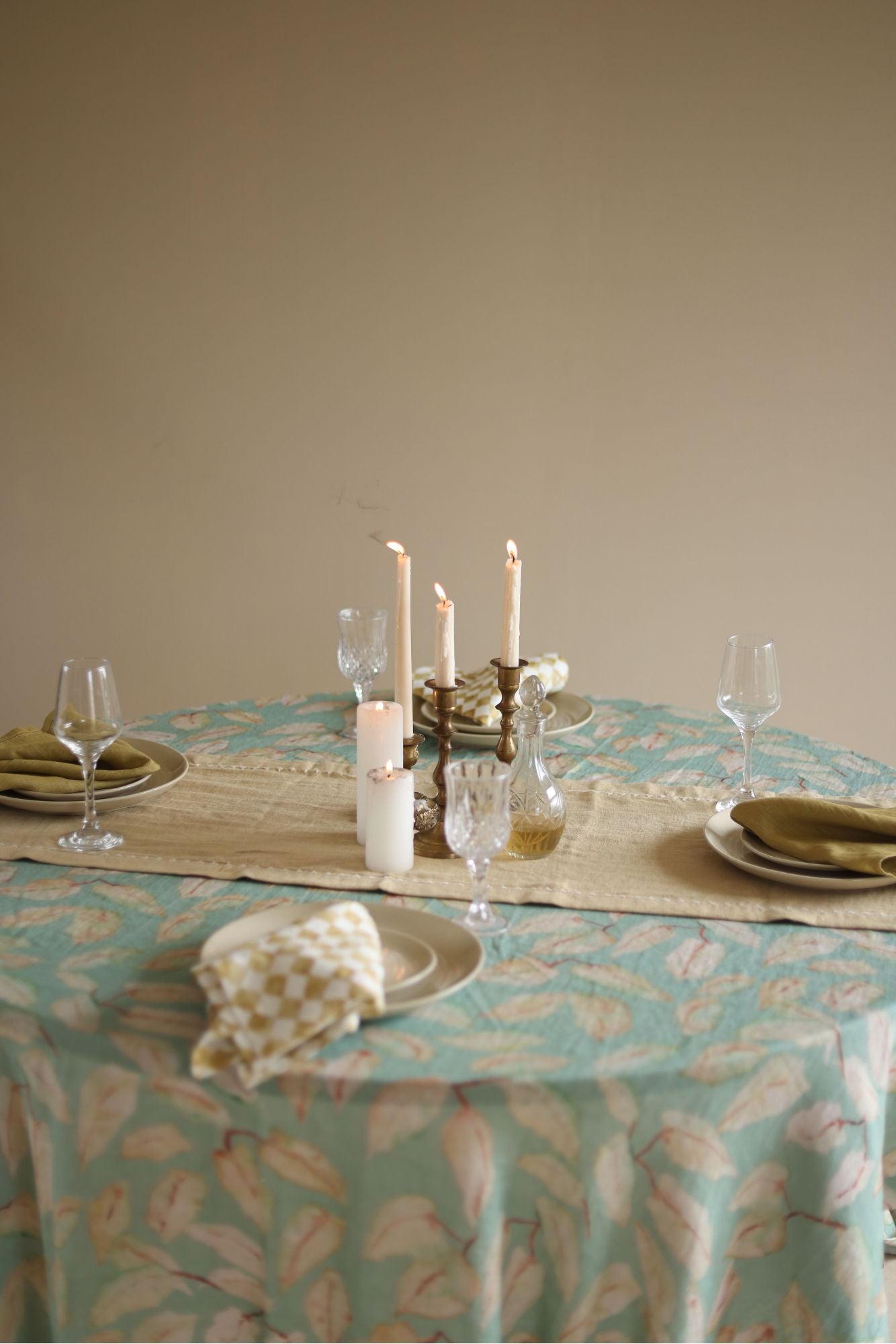 Mirage Sand Linen Table Runner