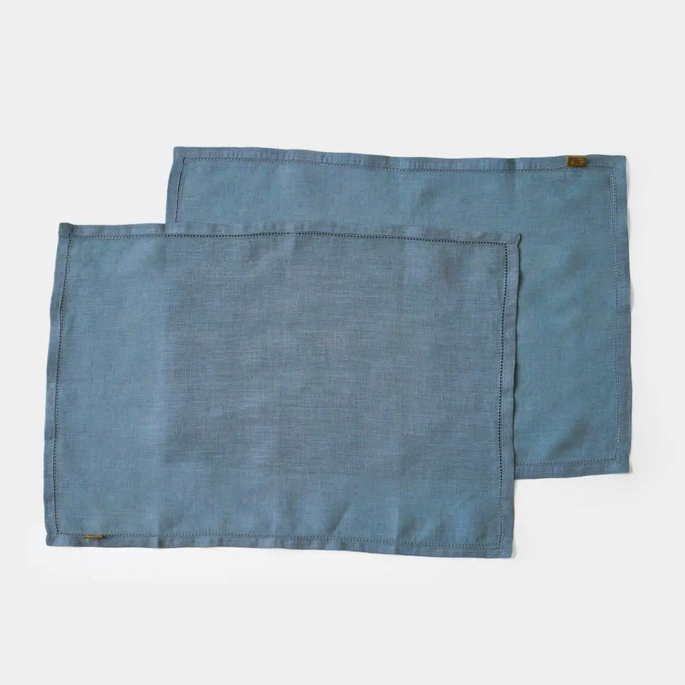 Baby Blue Linen Table Mats-Set of 2