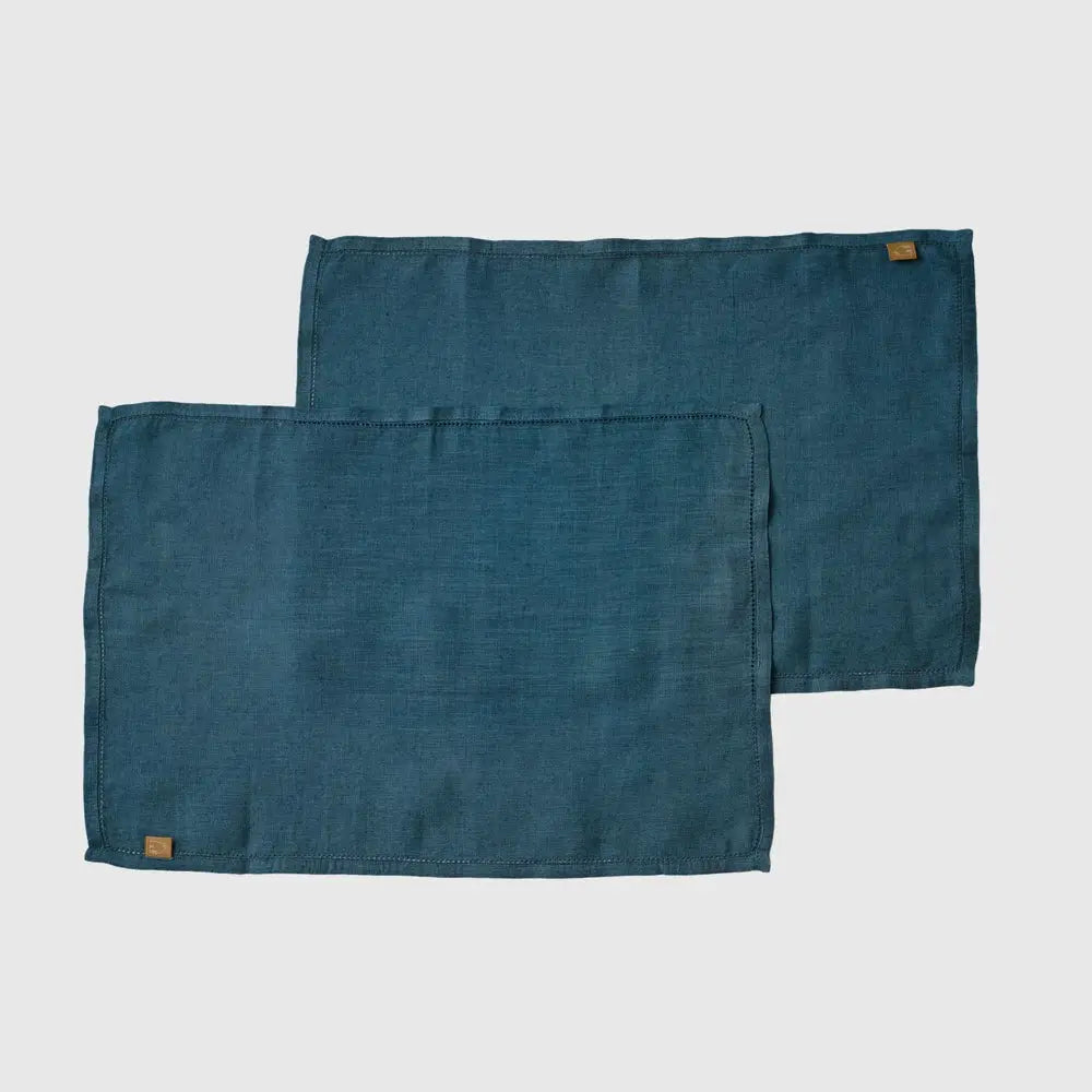 Azure Linen Table Mats-Set of 2 SanctuaryLiving
