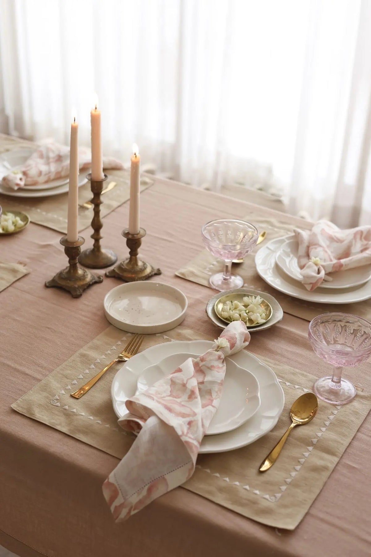 Mirage Sand Linen Table Mats-Set of 2 SanctuaryLiving