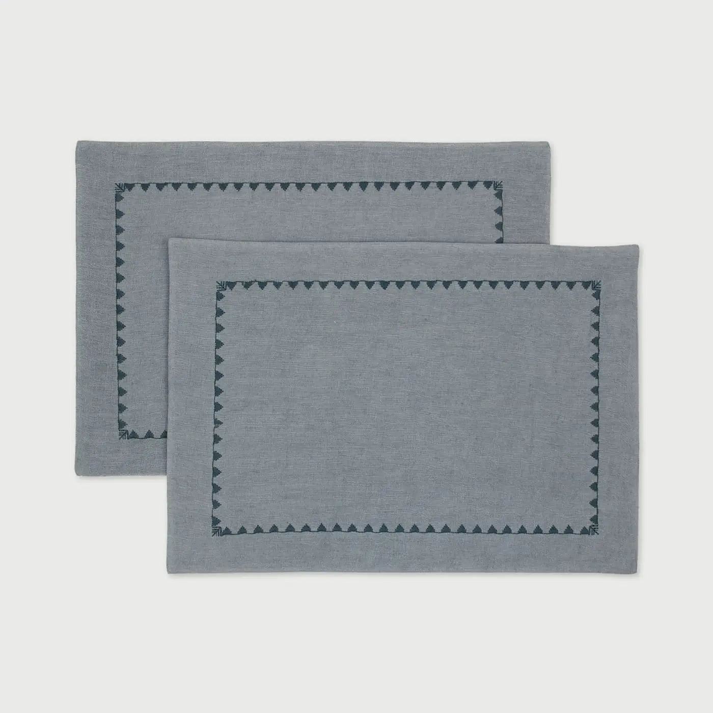 Mirage Baby Blue Linen Table Mats-Set of 2 SanctuaryLiving