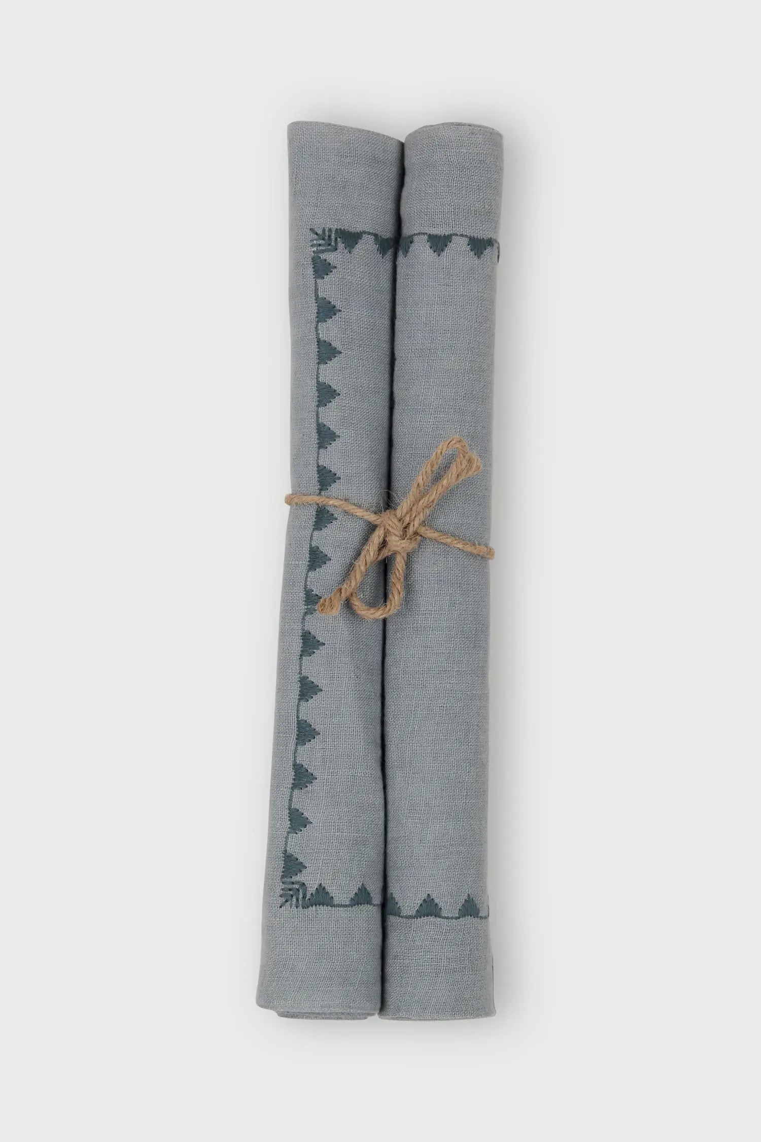 Mirage Baby Blue Linen Table Mats-Set of 2 SanctuaryLiving