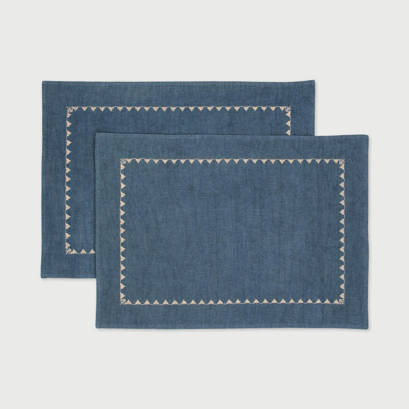 Mirage Azure Linen Table Mats-Set of 2