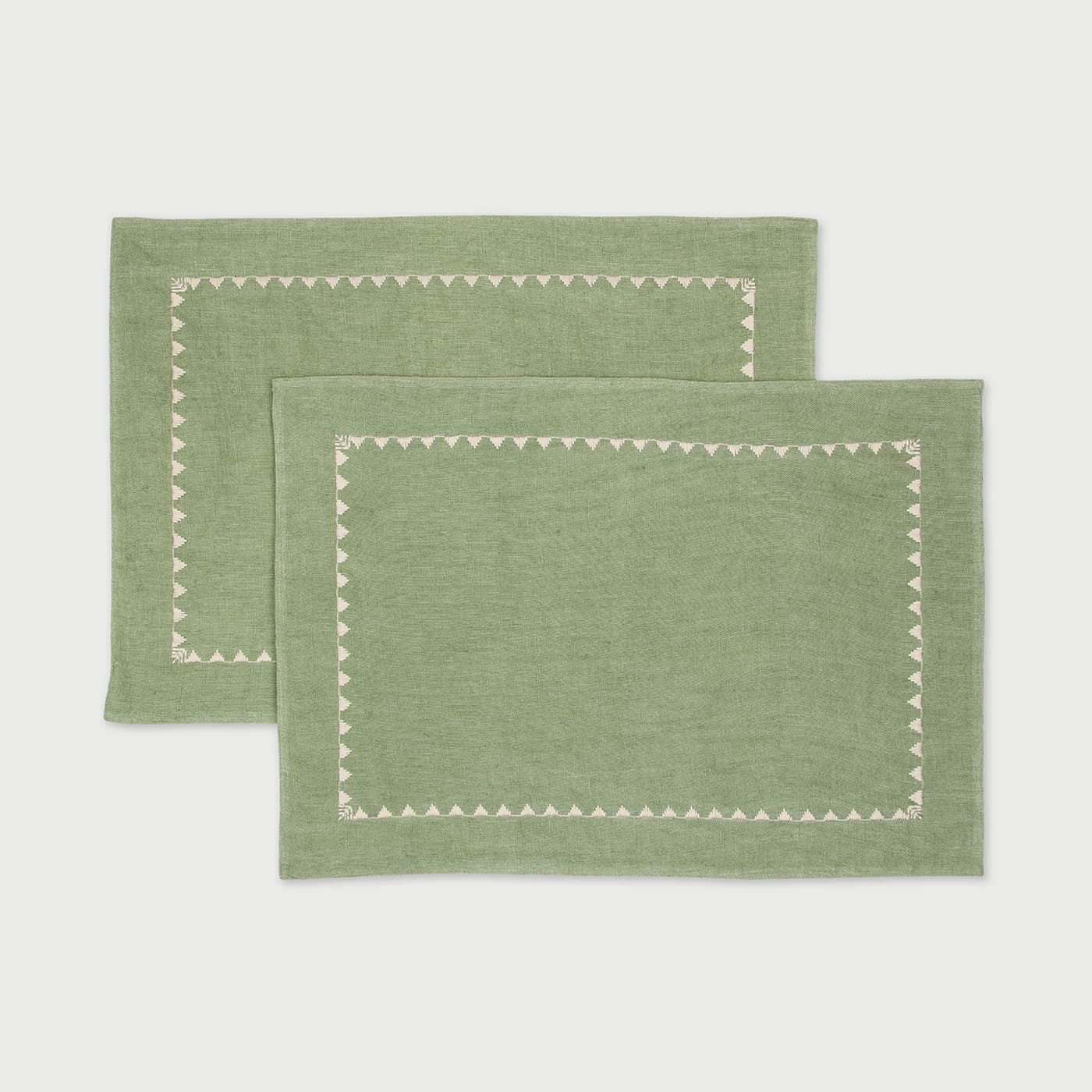 Mirage Fern Linen Table Mats-Set of 2