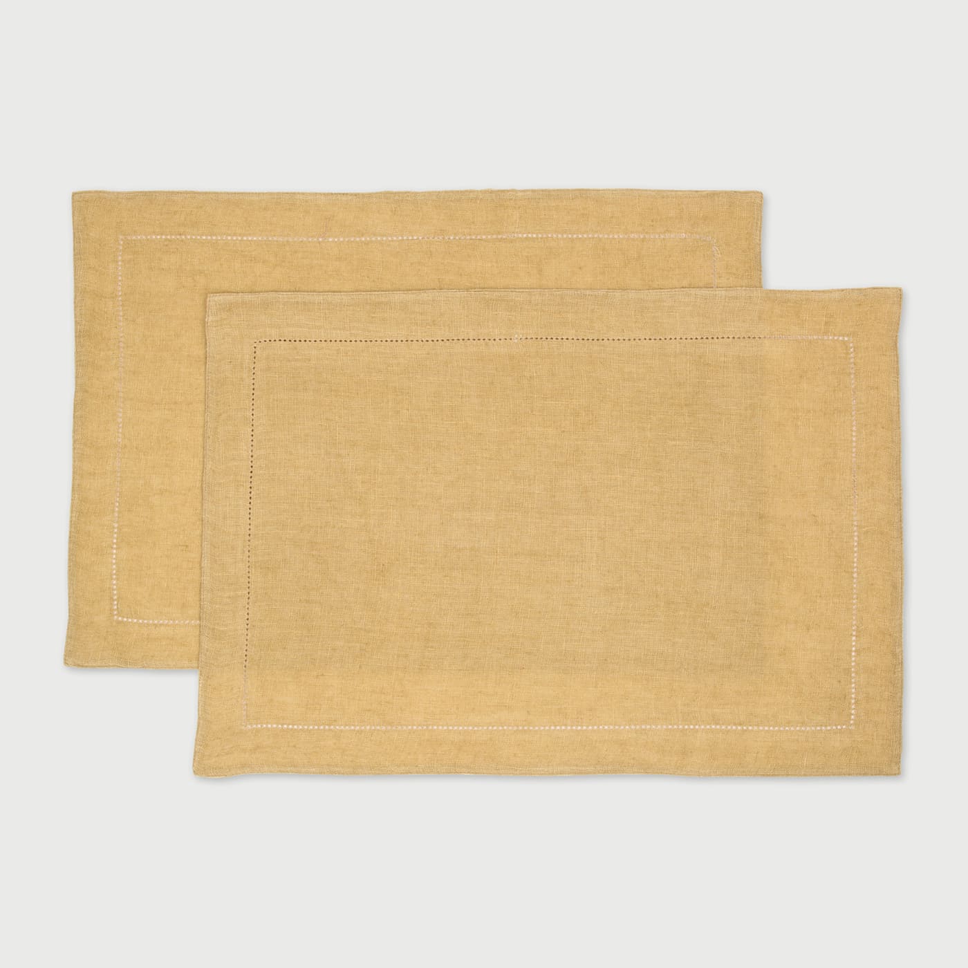 Ochre Linen Table Mats-Set of 2