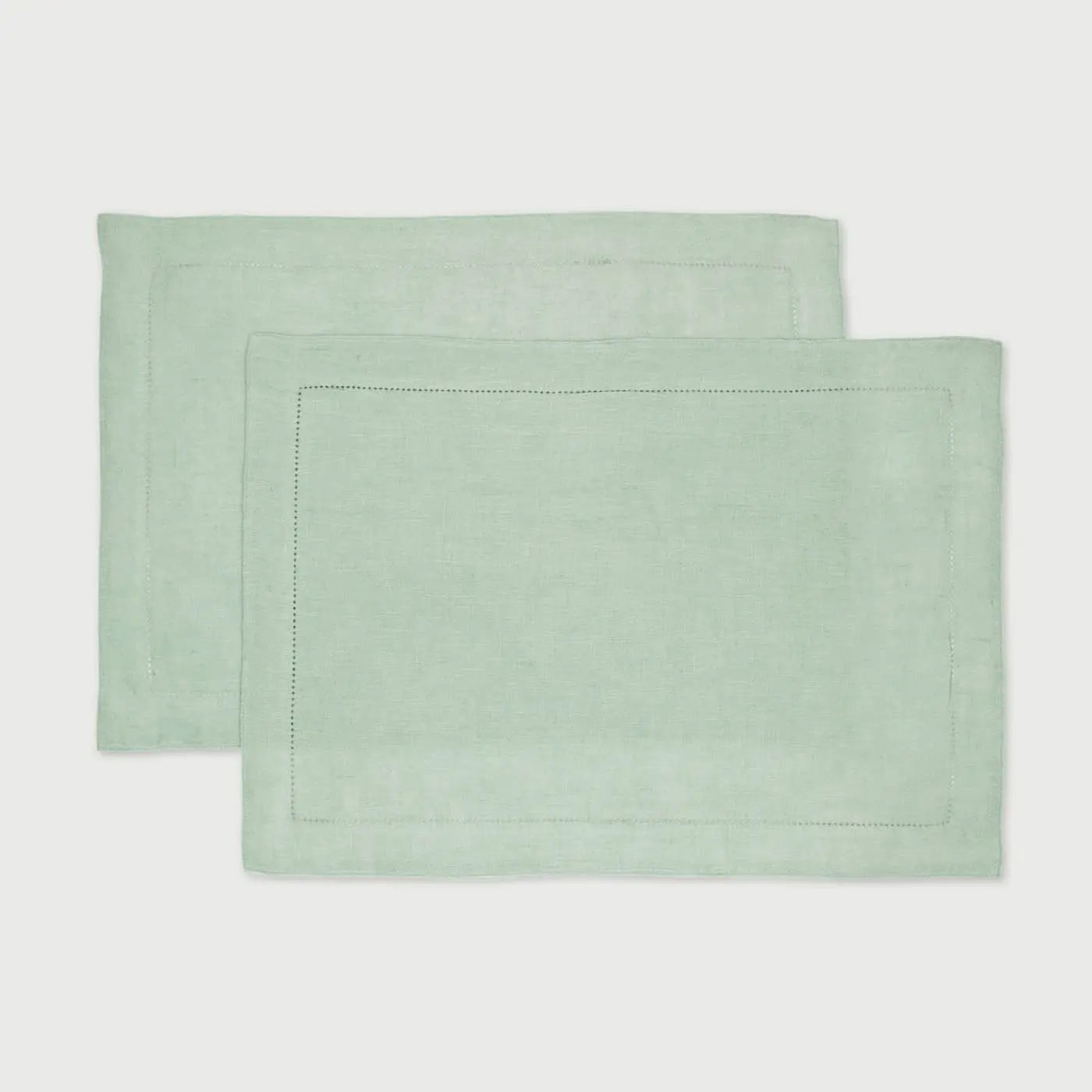 Powder Blue Linen Table Mats-Set of 2 SanctuaryLiving