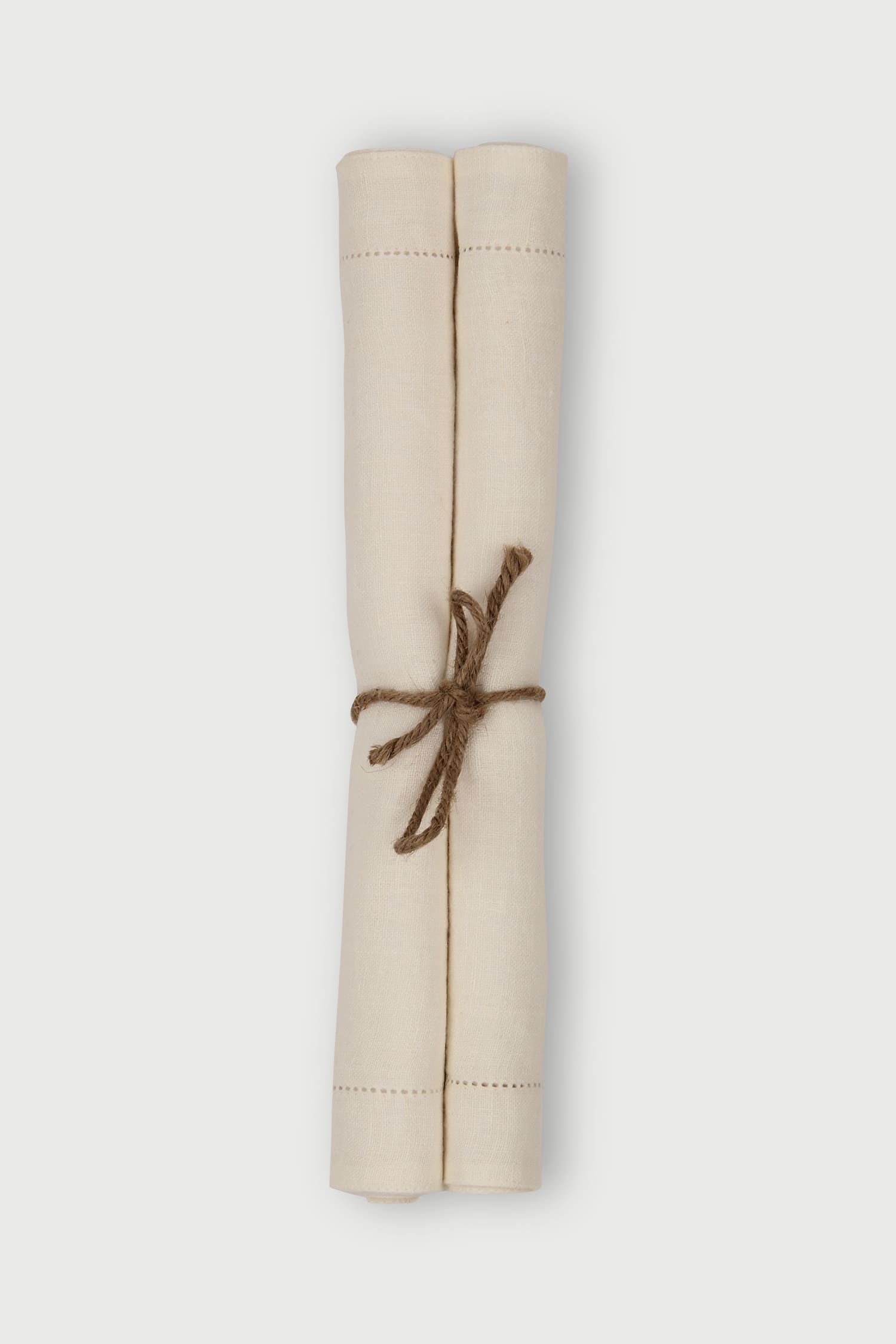 White Linen Table Mats-Set of 2