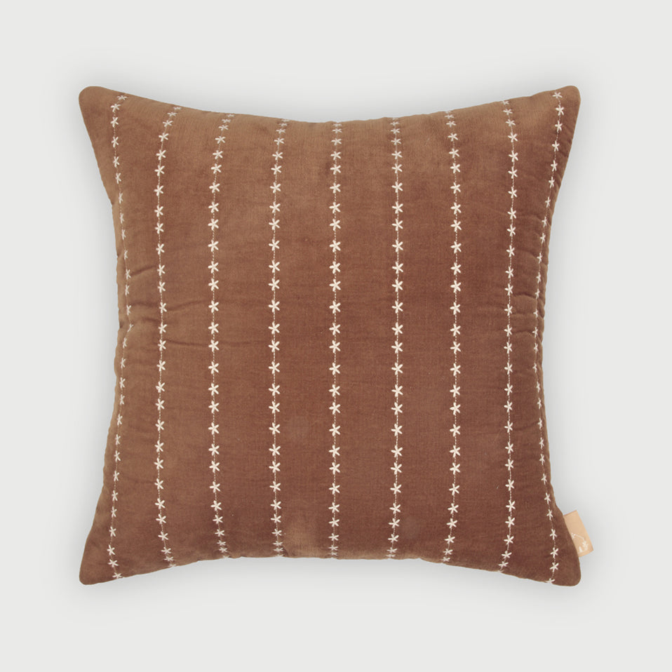 Sitara Tan Brown Velvet Cushion Cover