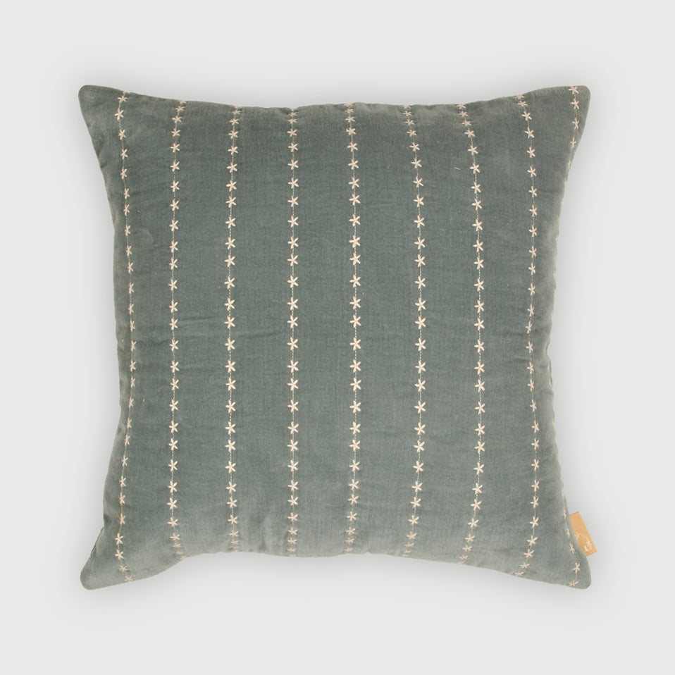 Sitara Teal Velvet Cushion Cover