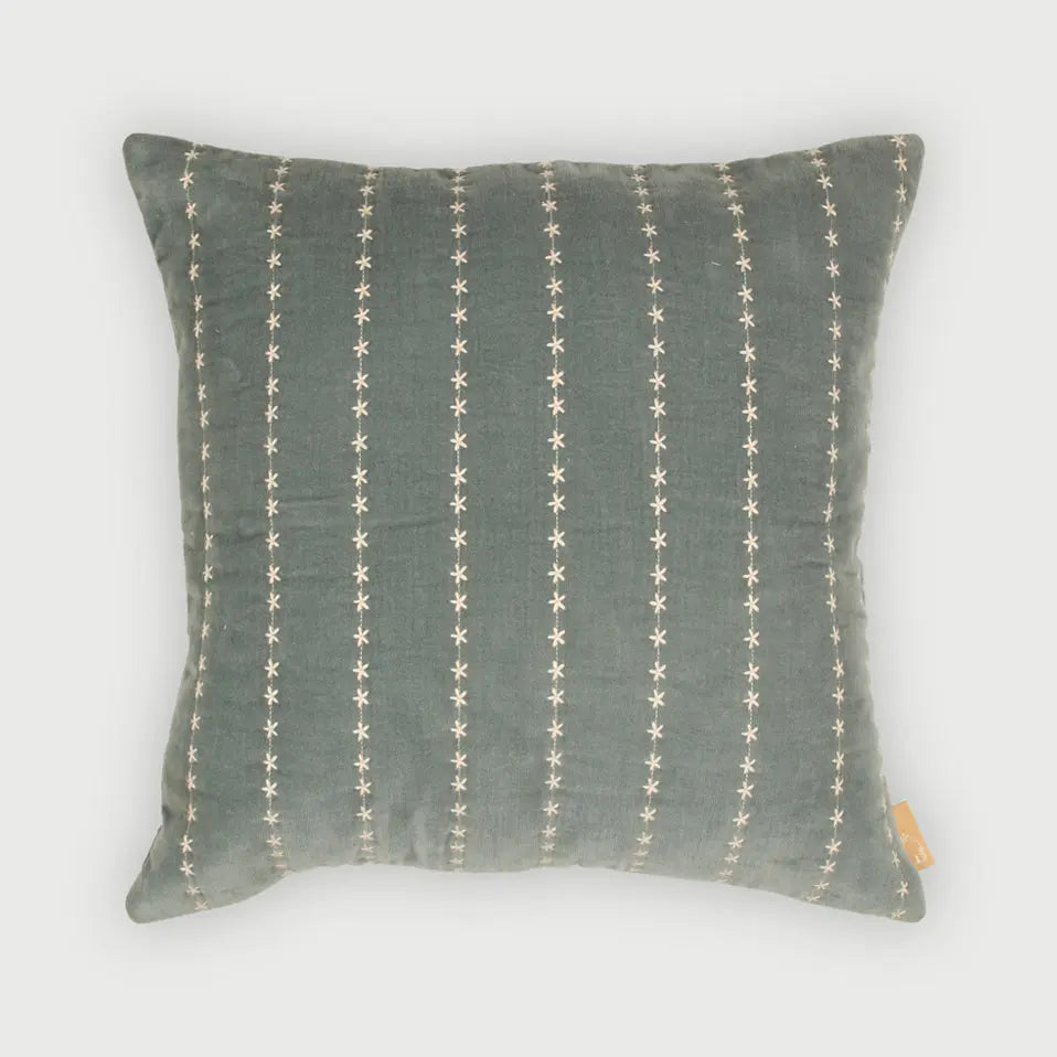 Sitara Teal Velvet Cushion Cover SanctuaryLiving