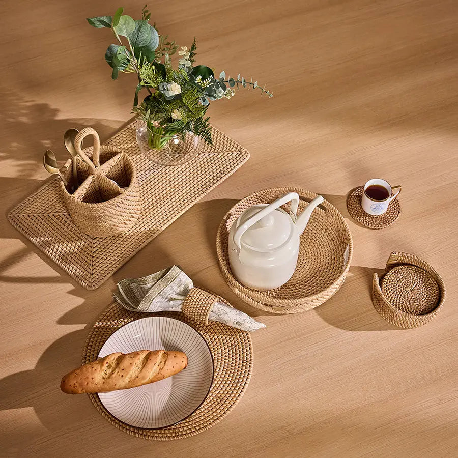 Genoa Handwoven Rattan Caddy-Natural Quilt Avenue