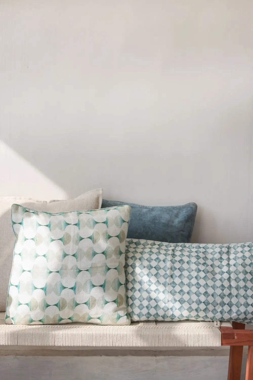 Cove Teal Linen Cushion Cover SanctuaryLiving