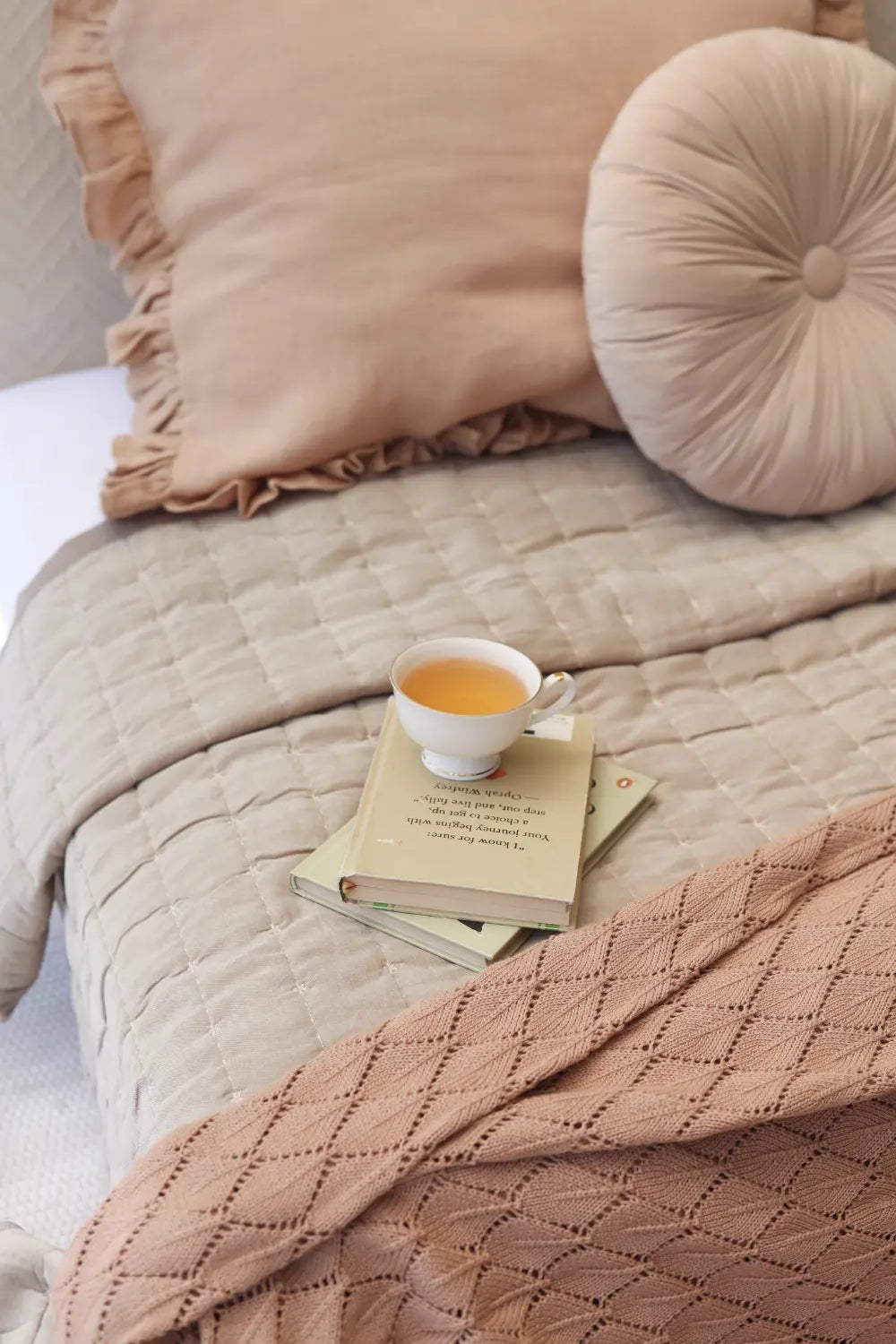 Sitara Blush Velvet Embroidered Quilt SanctuaryLiving