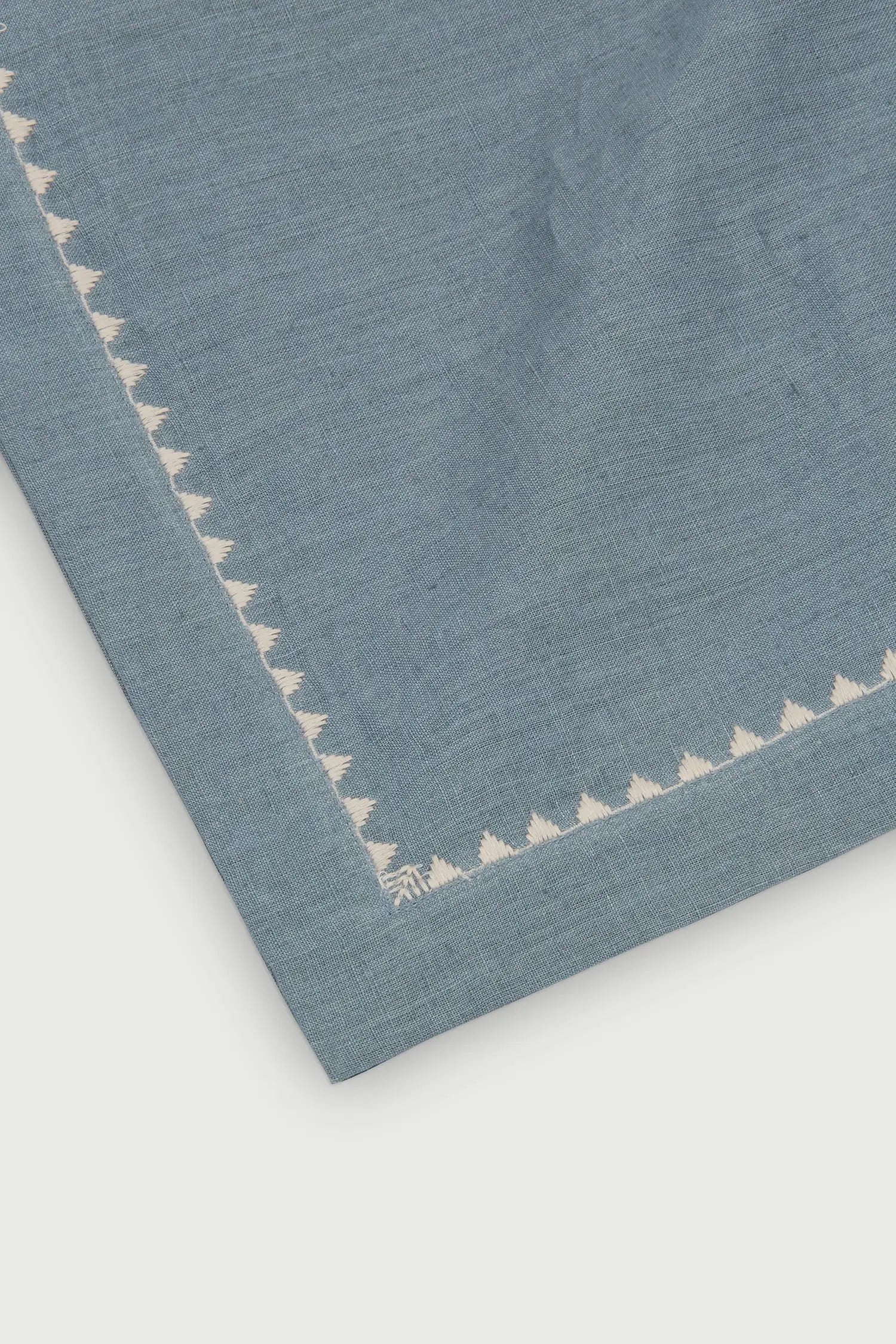 Mirage Azure Linen Table Runner SanctuaryLiving