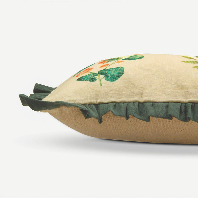 Fiora Ivory Linen Lumbar Cushion Cover