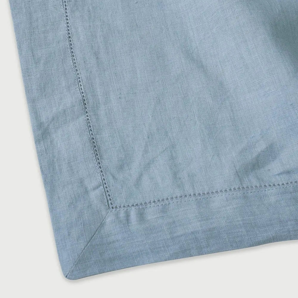 Baby Blue Linen Table Cover SanctuaryLiving