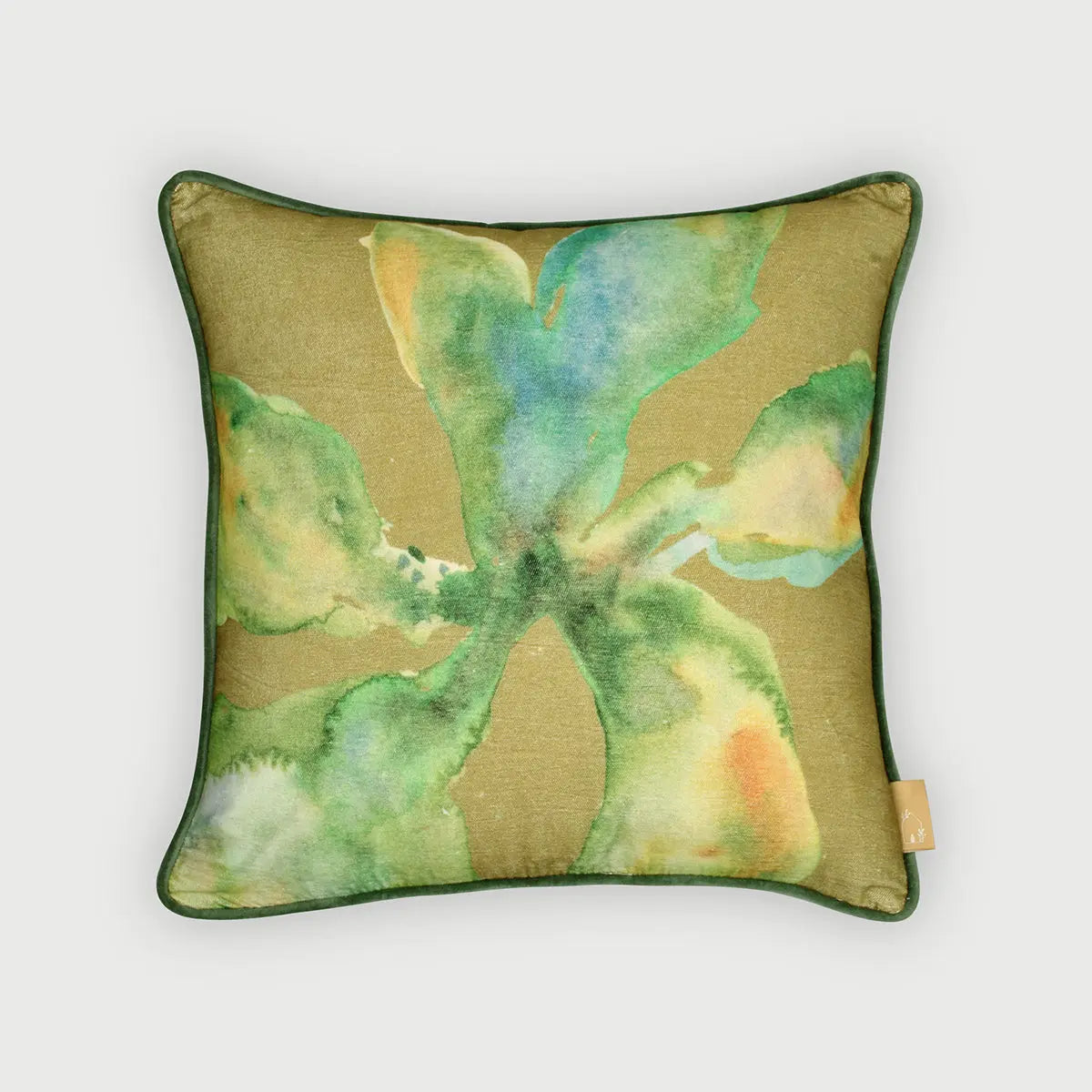 Bloom Olive Velvet Cushion Cover SanctuaryLiving