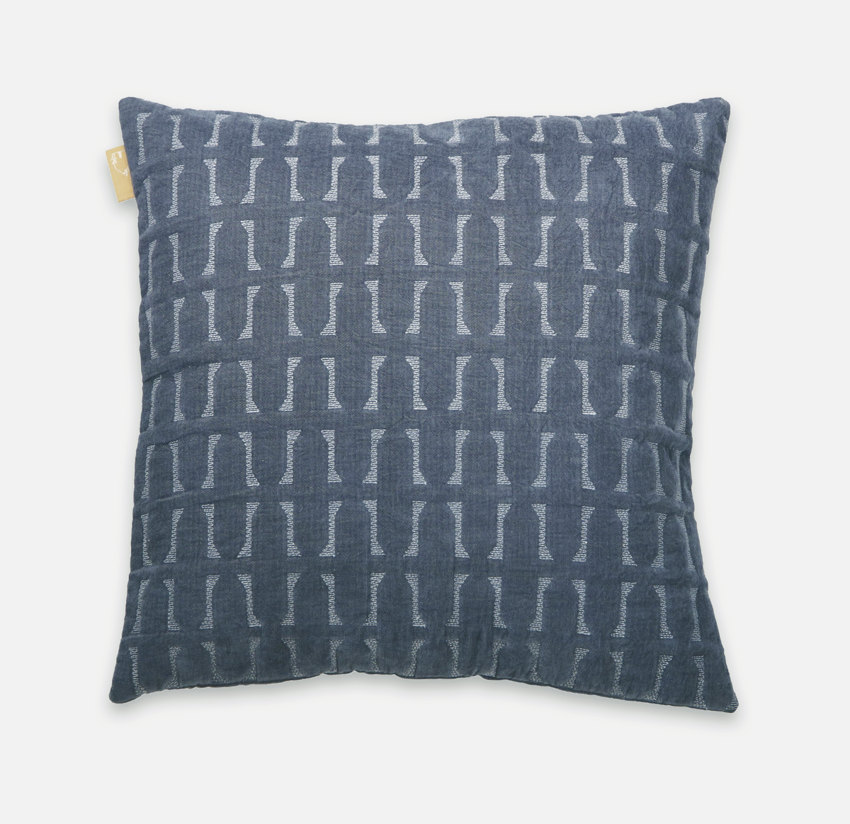 Twig Indigo Embroidered Velvet Cushion Cover
