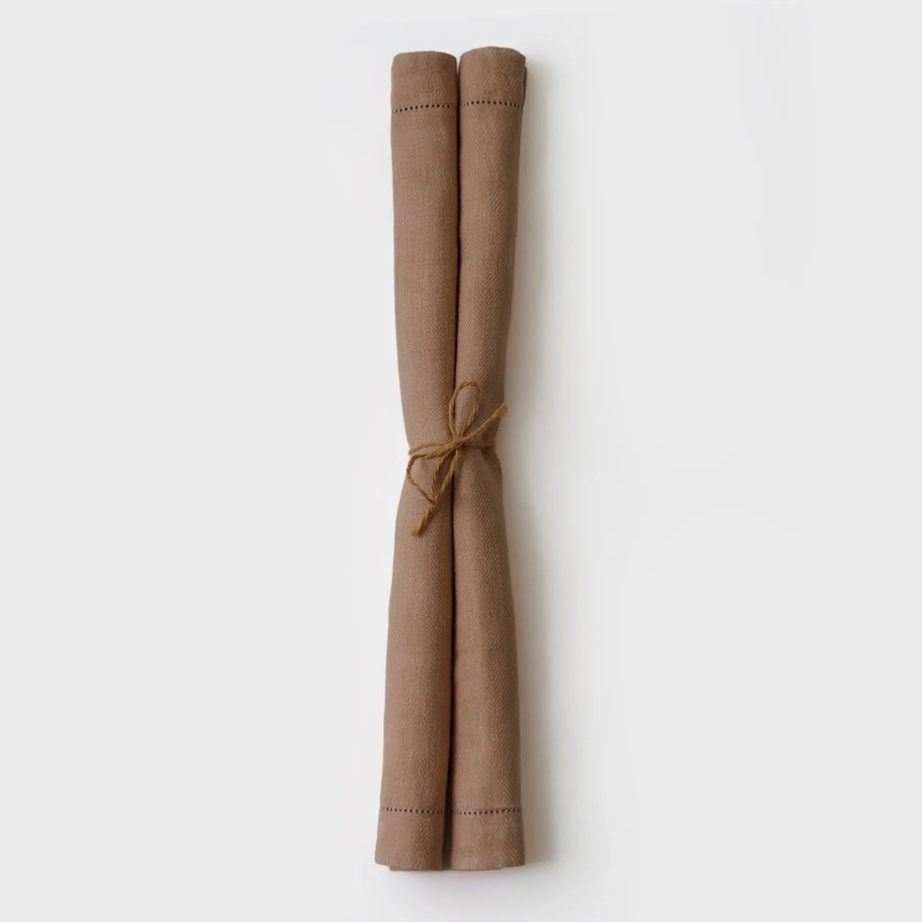 Hemstitch Blush Linen Table Mats-Set of 2 SanctuaryLiving