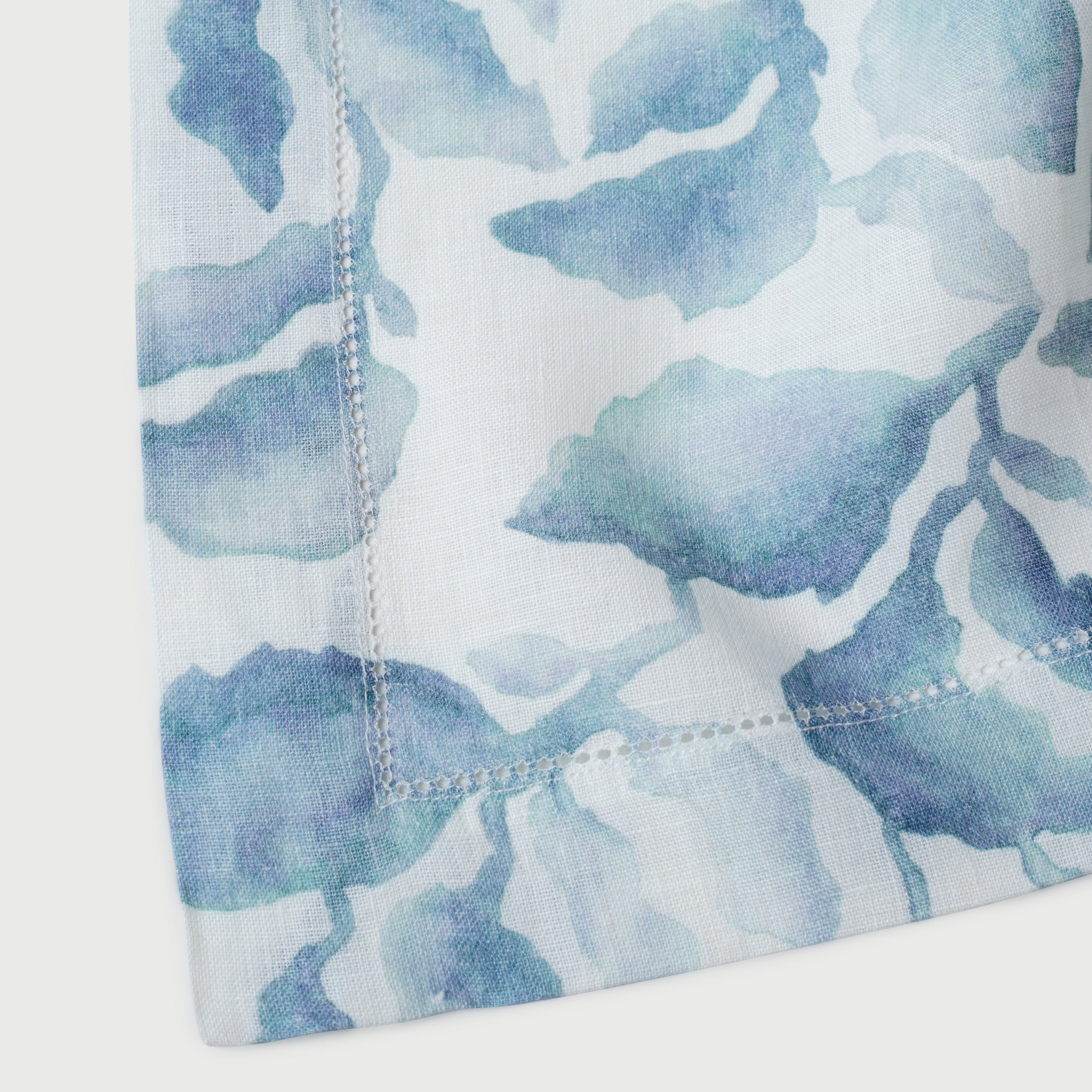 Cascade Blue Linen Table Runner