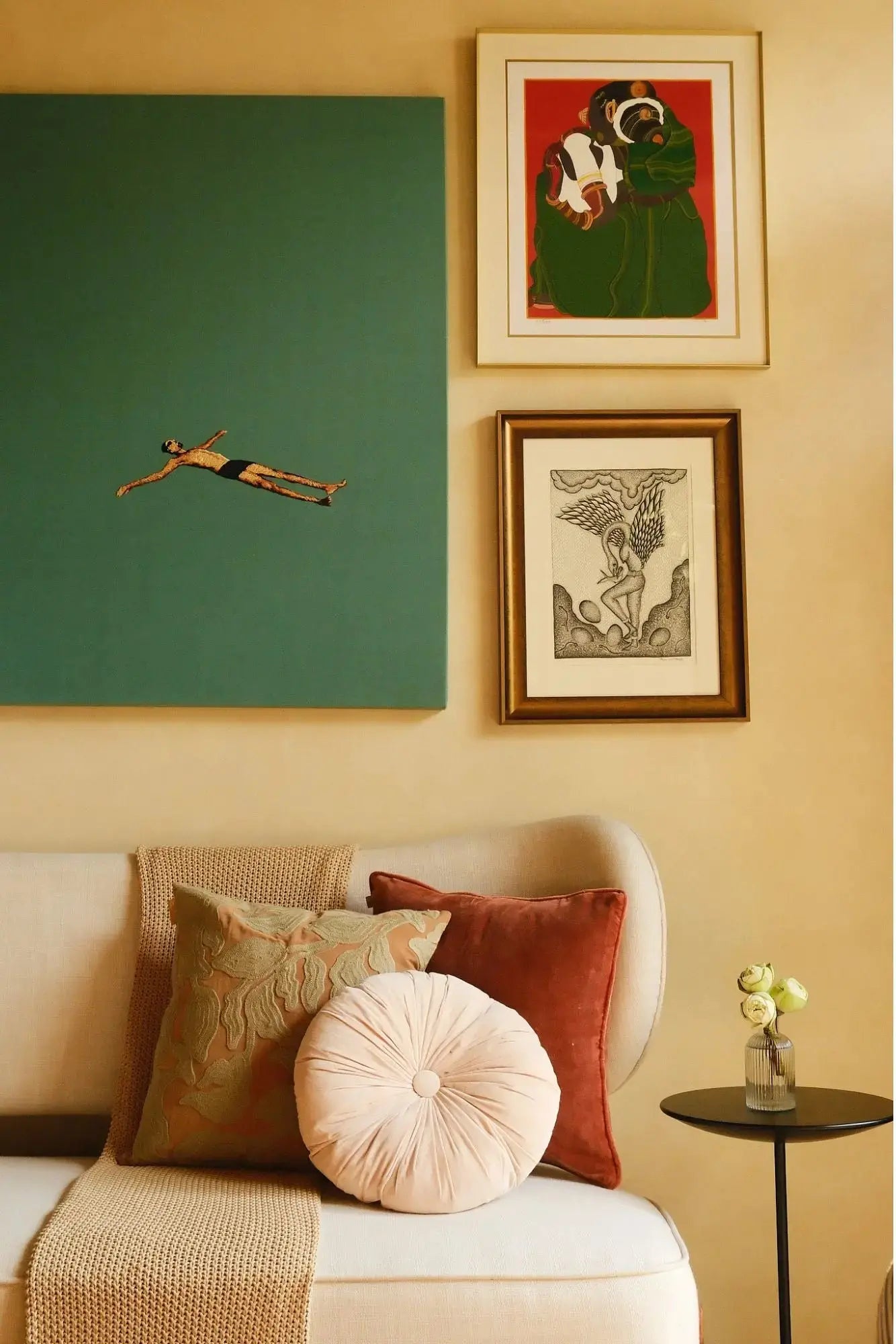 Rhubarb Velvet Cushion Cover SanctuaryLiving